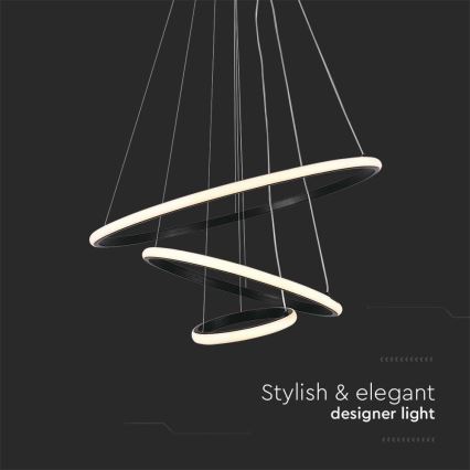LED Chandelier on a string LED/32W/230V 3000K black