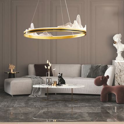 LED Chandelier on a string LED/35W/230V 3000K gold