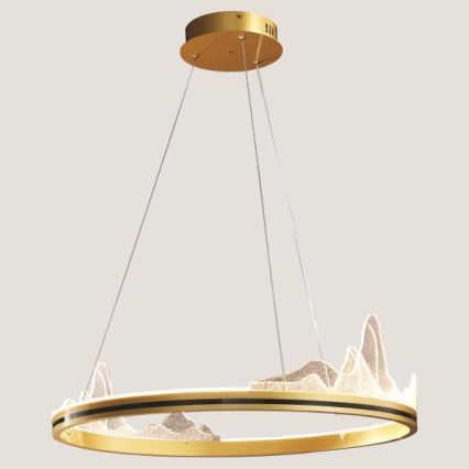 LED Chandelier on a string LED/35W/230V 3000K gold