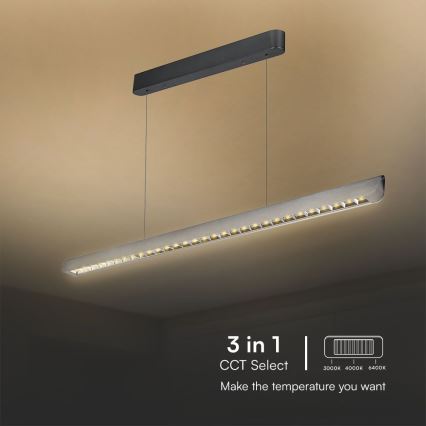 LED Chandelier on a string LED/36W/230V 3000/4000/6400K anthracite