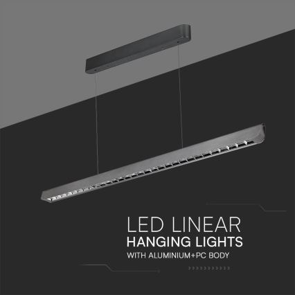 LED Chandelier on a string LED/36W/230V 3000/4000/6400K anthracite