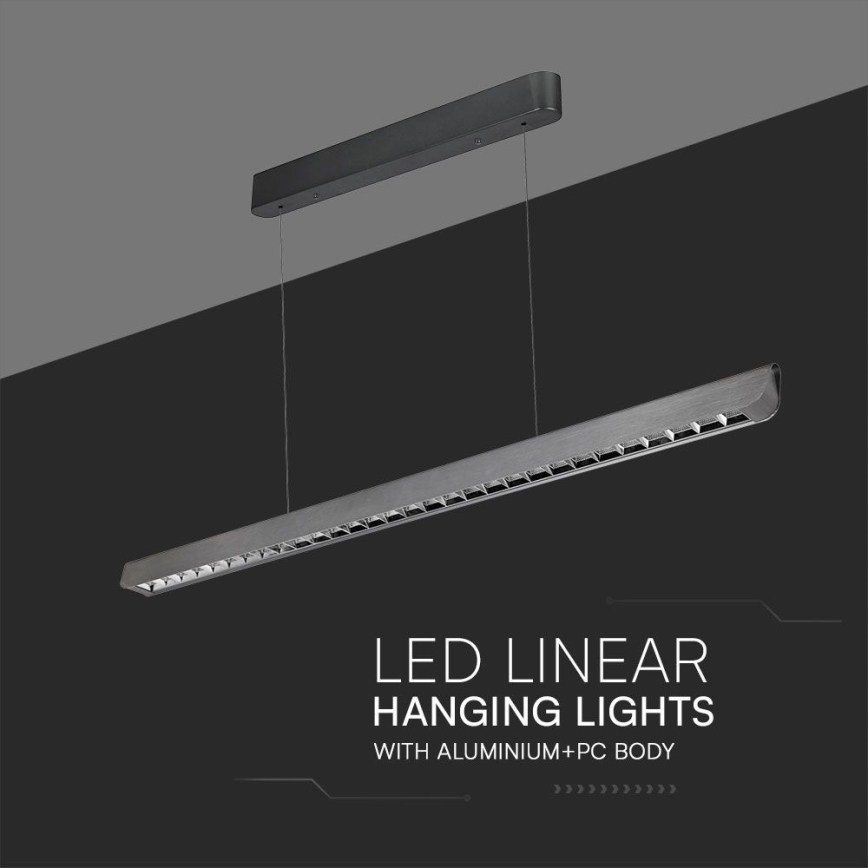 LED Chandelier on a string LED/36W/230V 3000/4000/6400K anthracite