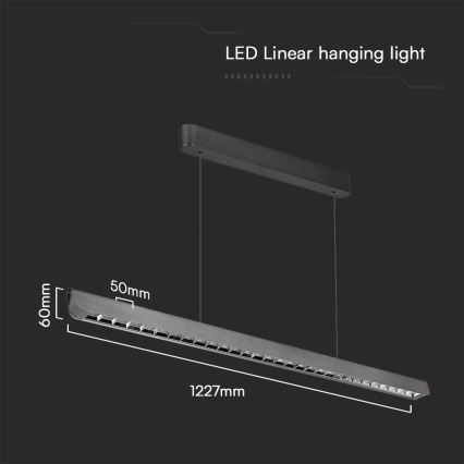 LED Chandelier on a string LED/36W/230V 3000/4000/6400K anthracite