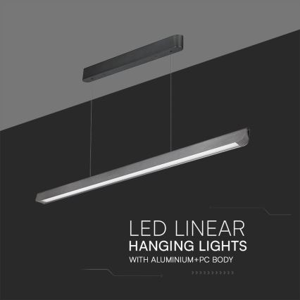 LED Chandelier on a string LED/36W/230V 3000/4000/6400K anthracite