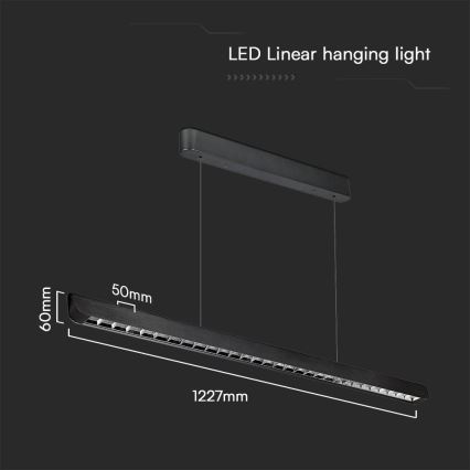 LED Chandelier on a string LED/36W/230V 3000/4000/6400K black