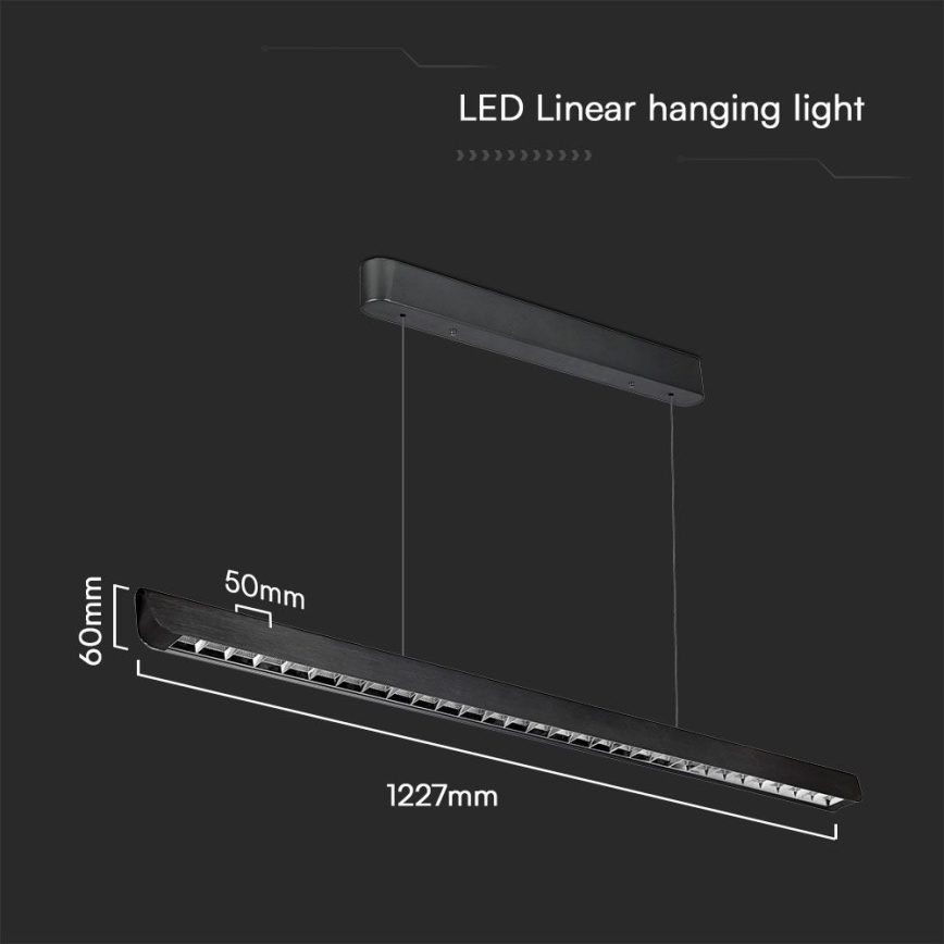 LED Chandelier on a string LED/36W/230V 3000/4000/6400K black