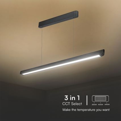 LED Chandelier on a string LED/36W/230V 3000/4000/6400K black