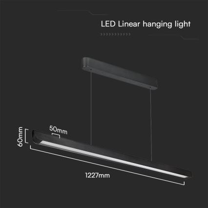 LED Chandelier on a string LED/36W/230V 3000/4000/6400K black