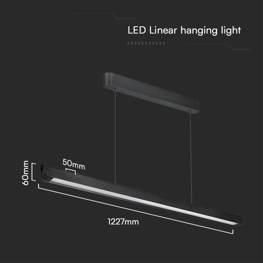 LED Chandelier on a string LED/36W/230V 3000/4000/6400K black