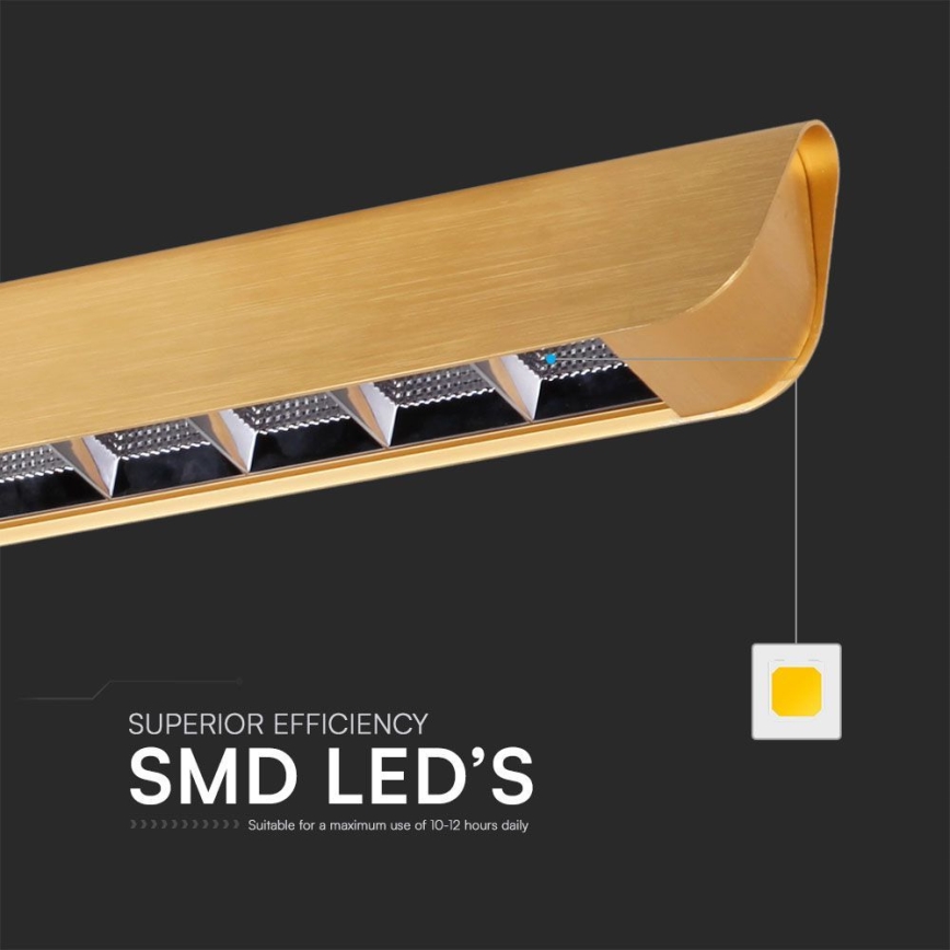 LED Chandelier on a string LED/36W/230V 3000/4000/6400K gold