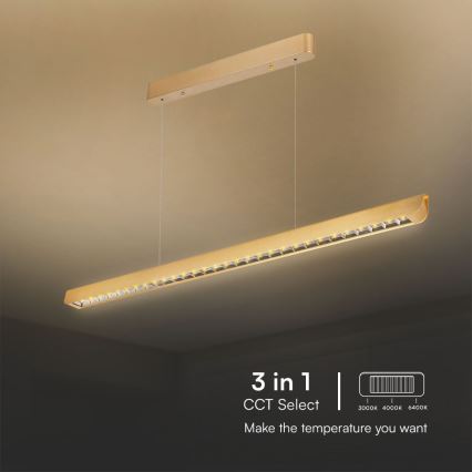 LED Chandelier on a string LED/36W/230V 3000/4000/6400K gold