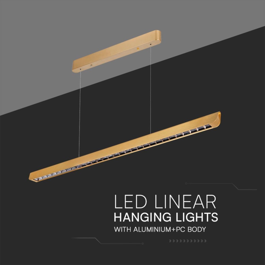 LED Chandelier on a string LED/36W/230V 3000/4000/6400K gold