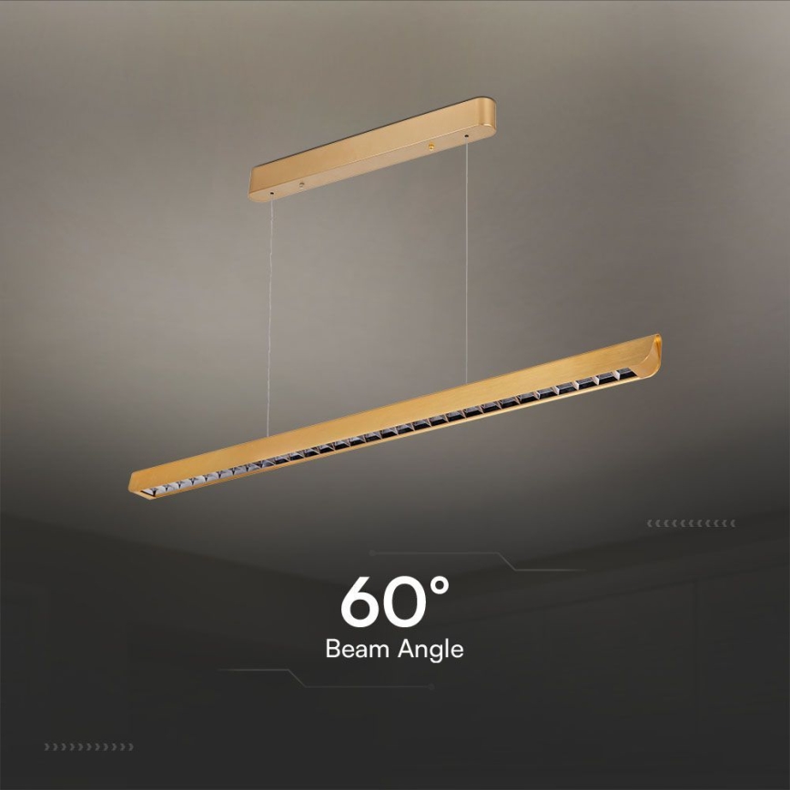 LED Chandelier on a string LED/36W/230V 3000/4000/6400K gold
