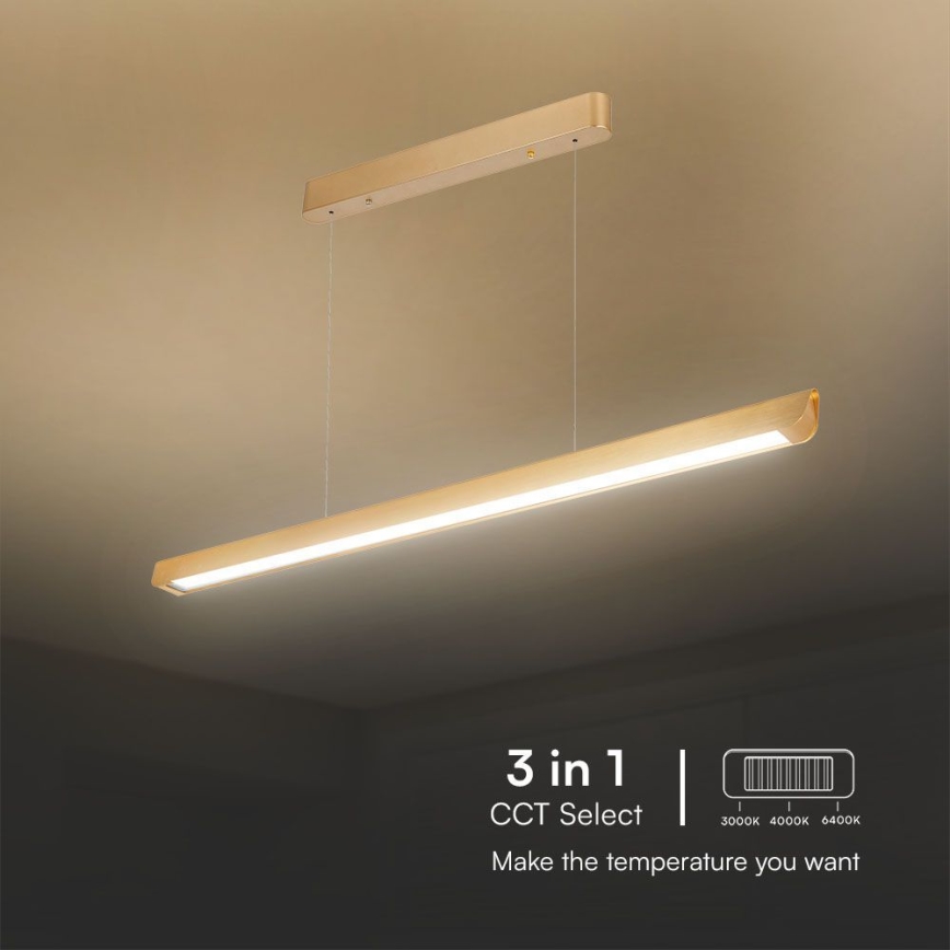 LED Chandelier on a string LED/36W/230V 3000/4000/6400K gold