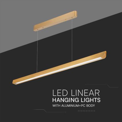 LED Chandelier on a string LED/36W/230V 3000/4000/6400K gold