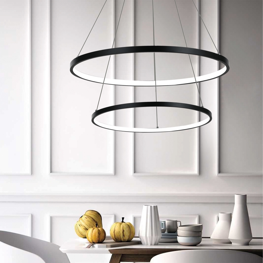 LED Chandelier on a string LED/37W/230V 3000K black