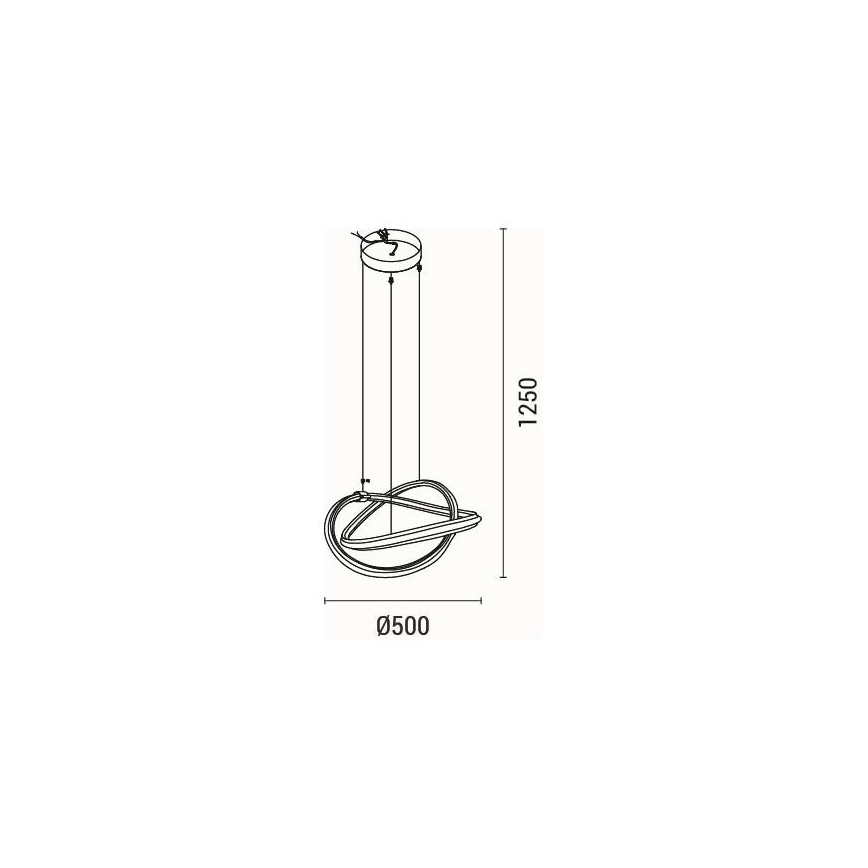 LED Chandelier on a string LED/38W/230V 3000K 50x120 cm