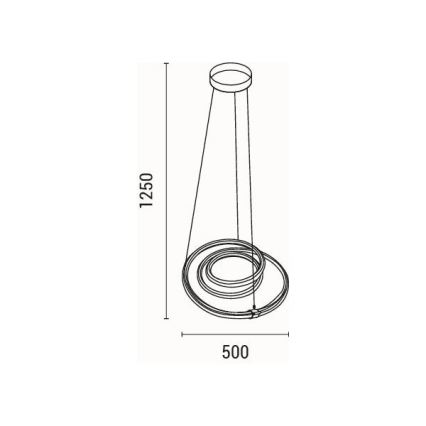 LED Chandelier on a string LED/38W/230V 3000K 50x50 cm