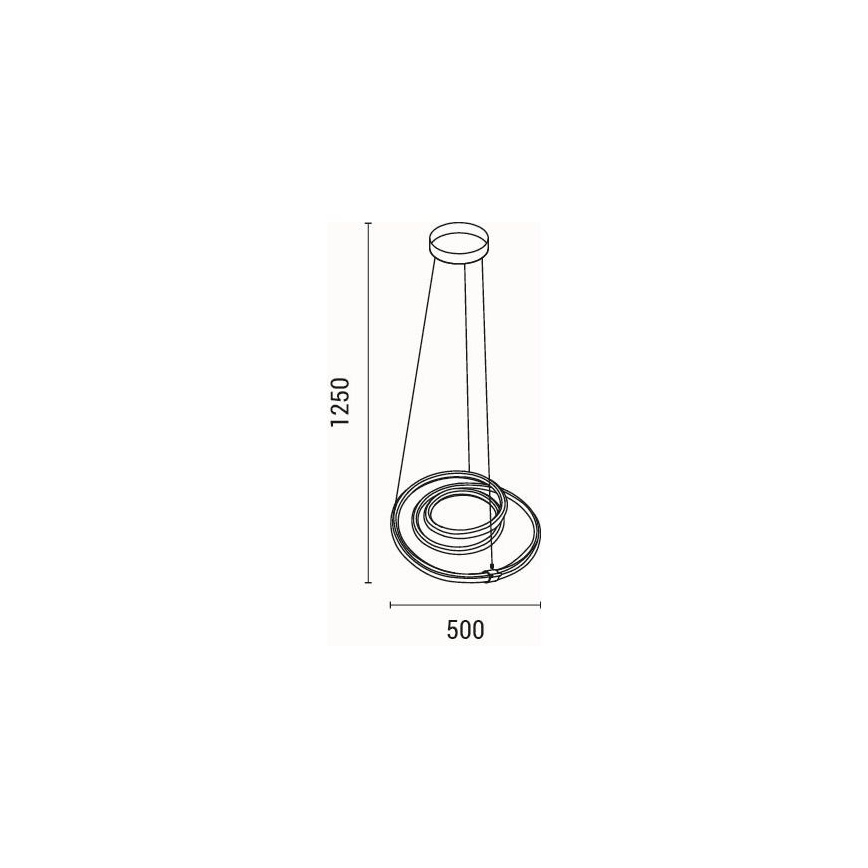 LED Chandelier on a string LED/38W/230V 3000K 50x50 cm