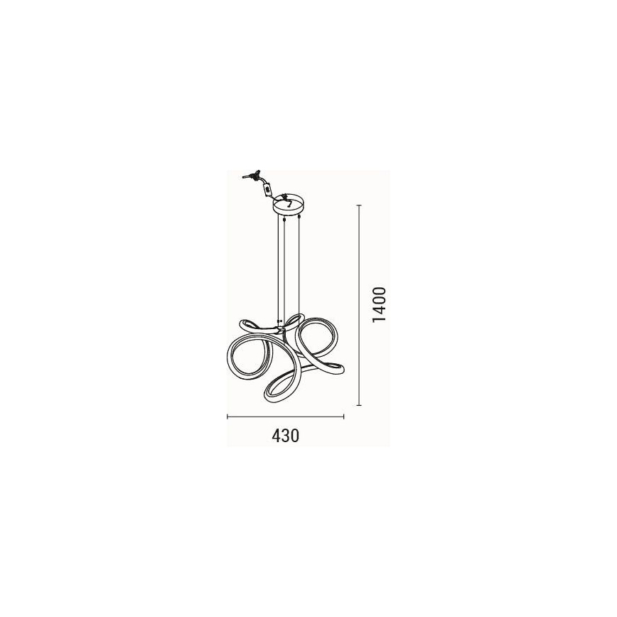 LED Chandelier on a string LED/38W/230V 3000K
