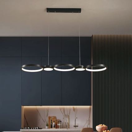 LED Chandelier on a string LED/38W/230V 4000K black