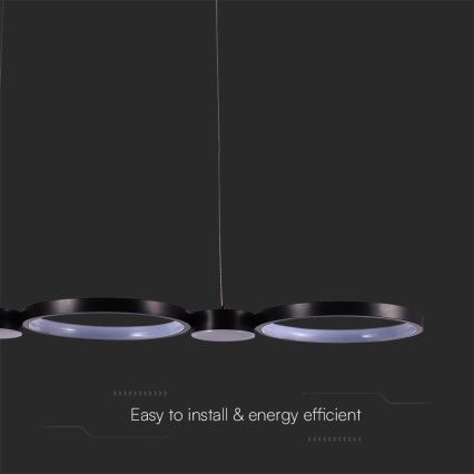 LED Chandelier on a string LED/38W/230V 4000K black