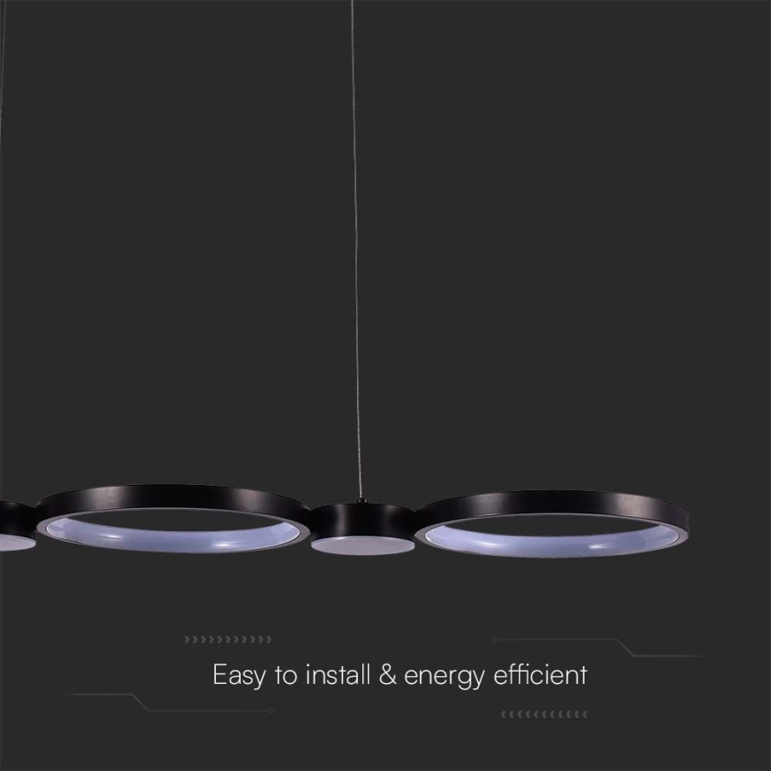 LED Chandelier on a string LED/38W/230V 4000K black