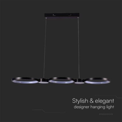 LED Chandelier on a string LED/38W/230V 4000K black