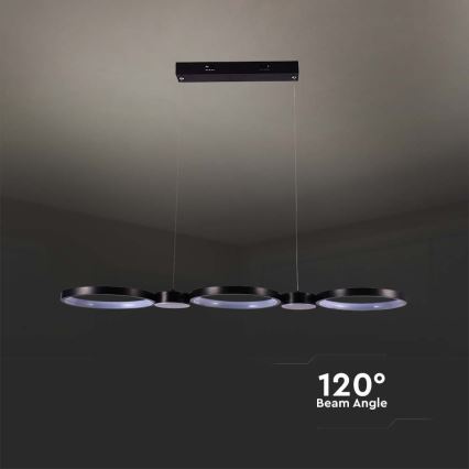 LED Chandelier on a string LED/38W/230V 4000K black