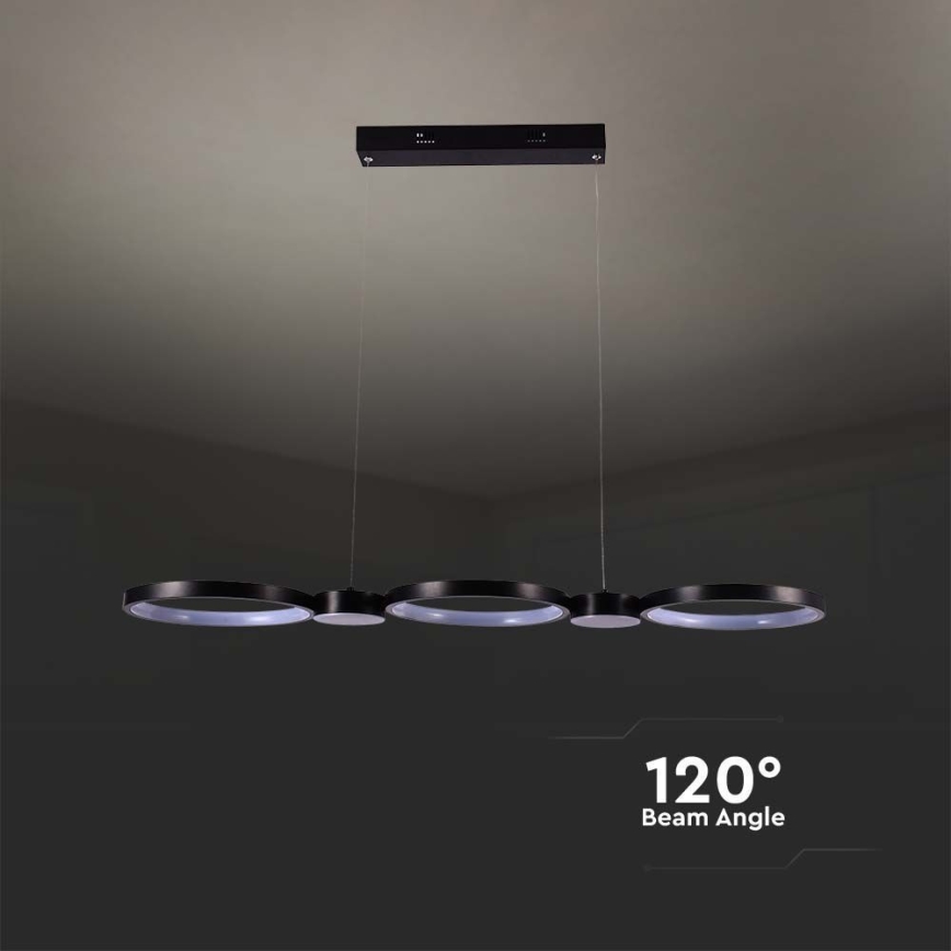 LED Chandelier on a string LED/38W/230V 4000K black