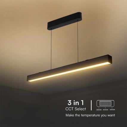 LED Chandelier on a string LED/40W/230V 3000/4000/6400K black