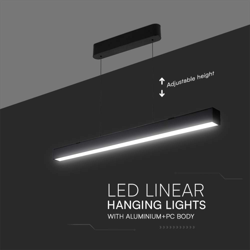 LED Chandelier on a string LED/40W/230V 3000/4000/6400K black