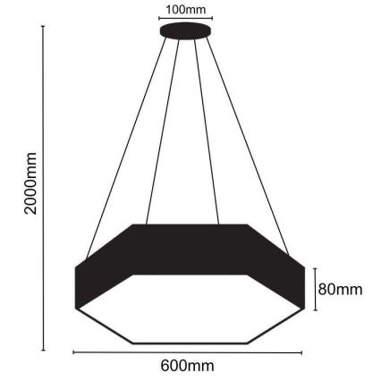 LED Chandelier on a string LED/40W/230V 4000K d. 60 cm