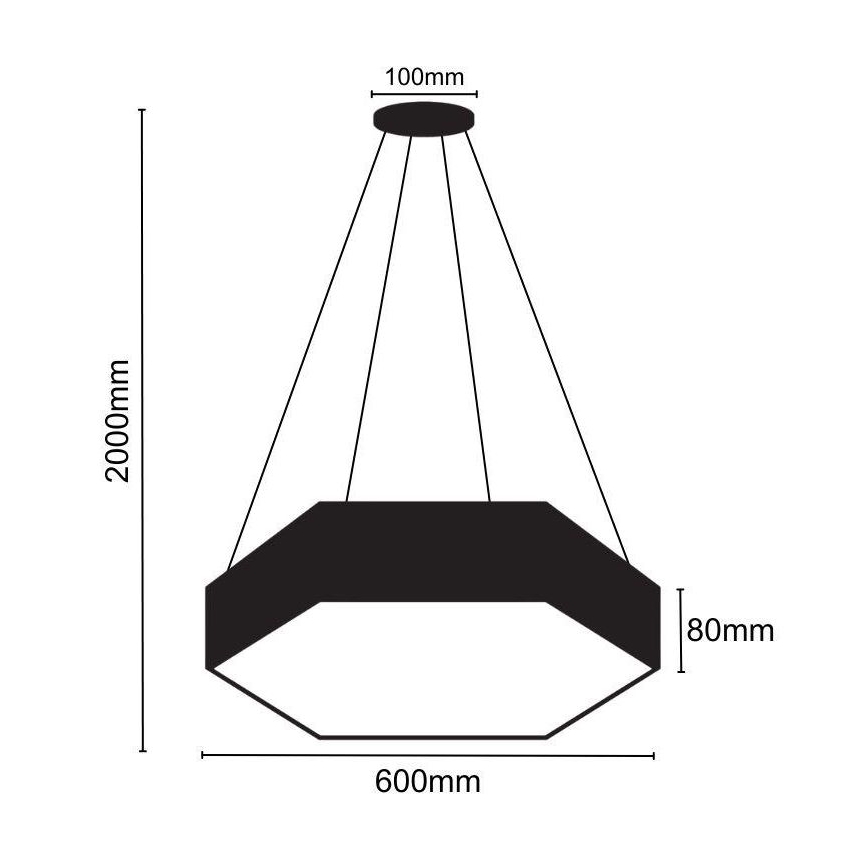 LED Chandelier on a string LED/40W/230V 4000K d. 60 cm