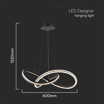 LED Chandelier on a string LED/40W/230V 3000/4000/6400K