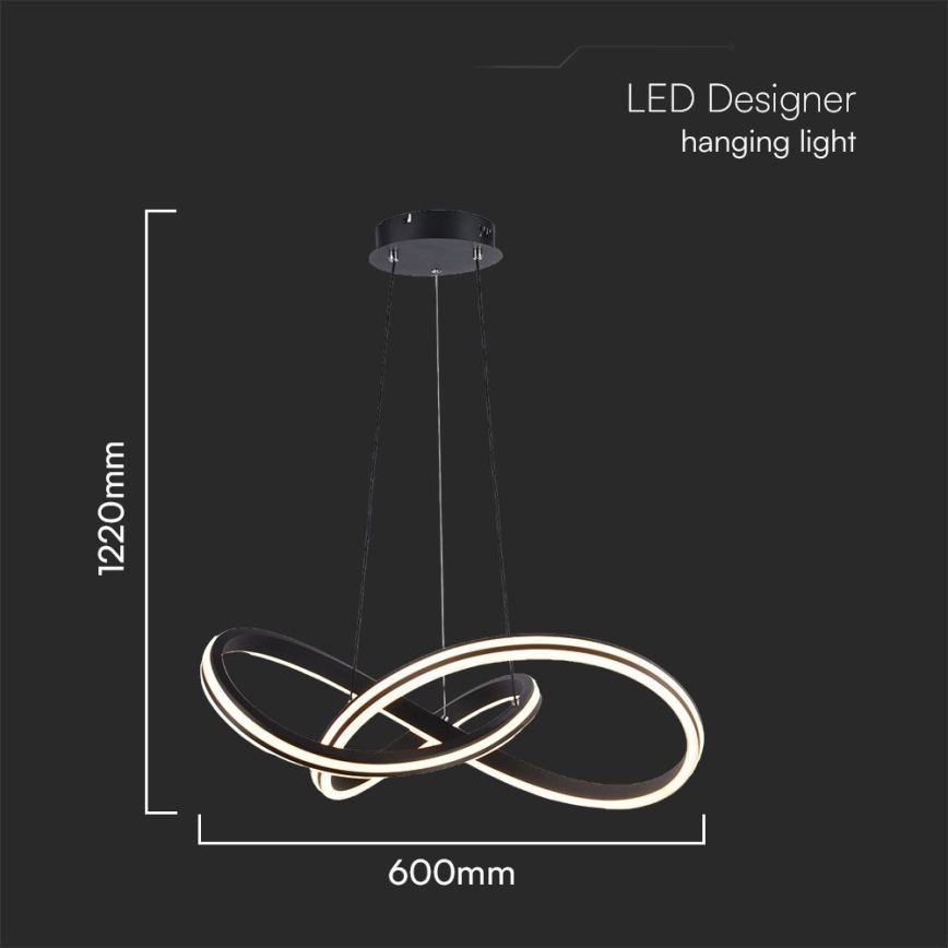 LED Chandelier on a string LED/40W/230V 3000/4000/6400K