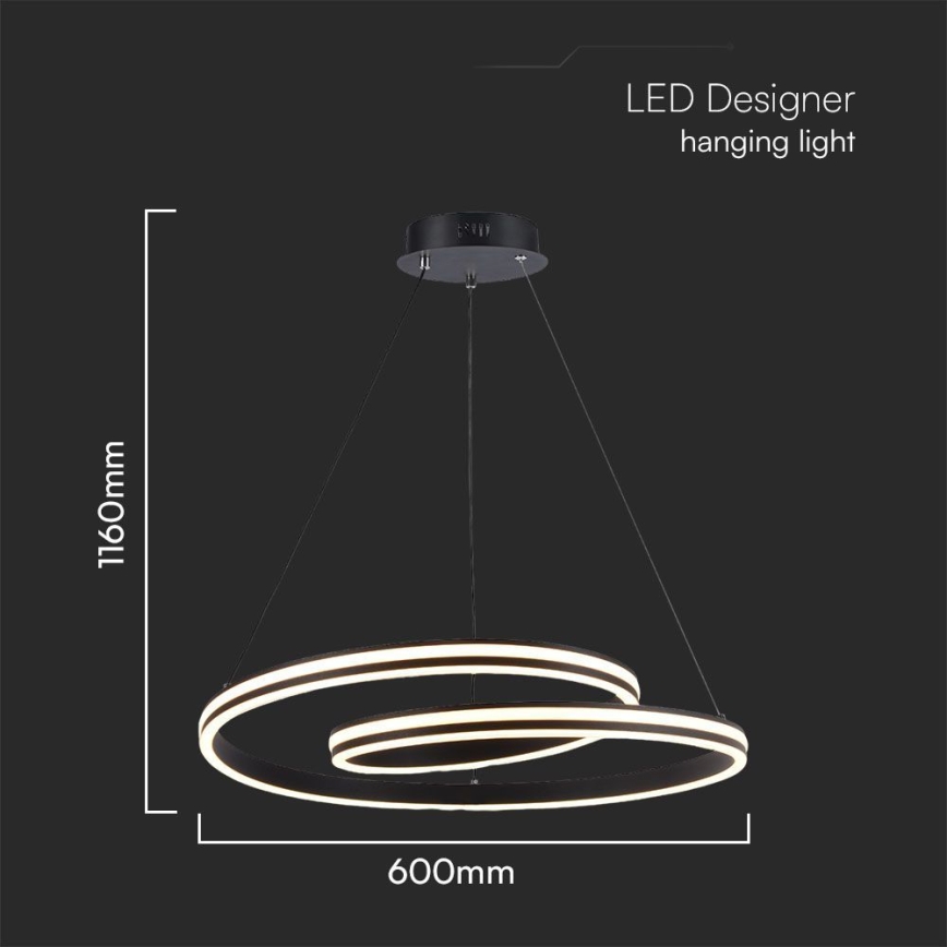 LED Chandelier on a string LED/40W/230V 3000/4000/6400K