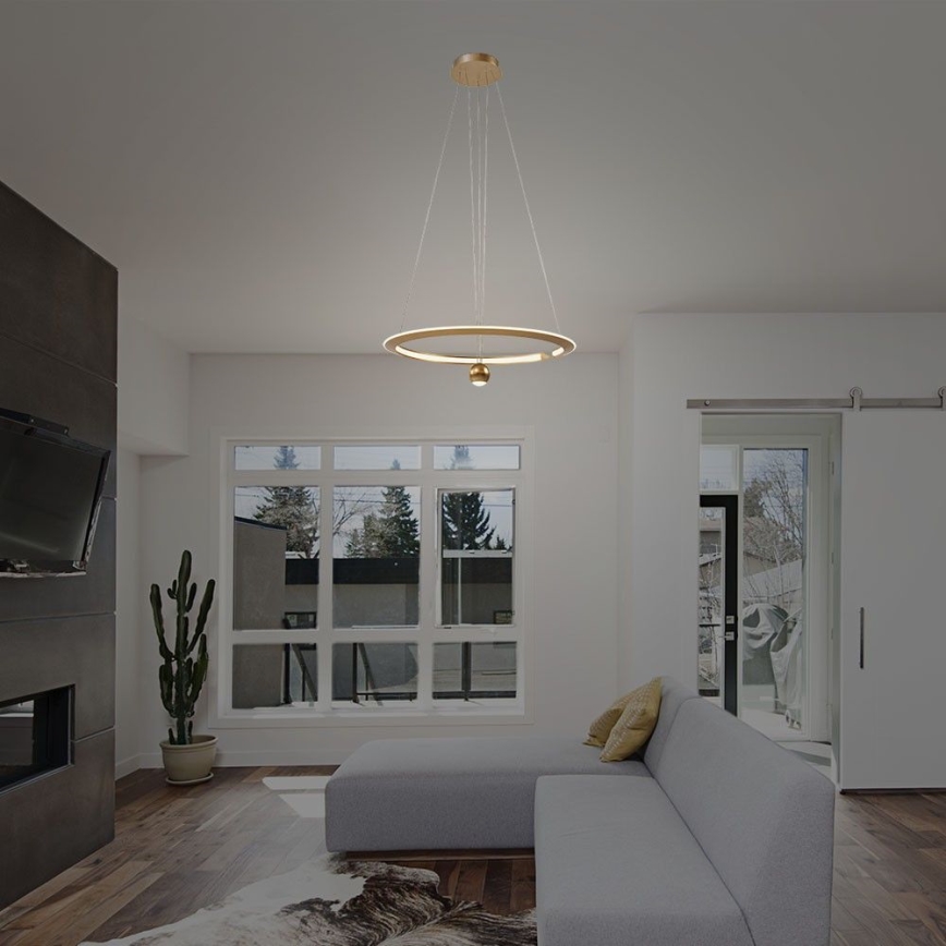 LED Chandelier on a string LED/45W/230V 3000K d. 62 cm gold