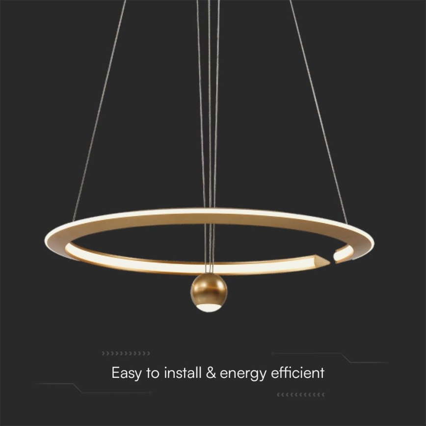 LED Chandelier on a string LED/45W/230V 3000K d. 62 cm gold