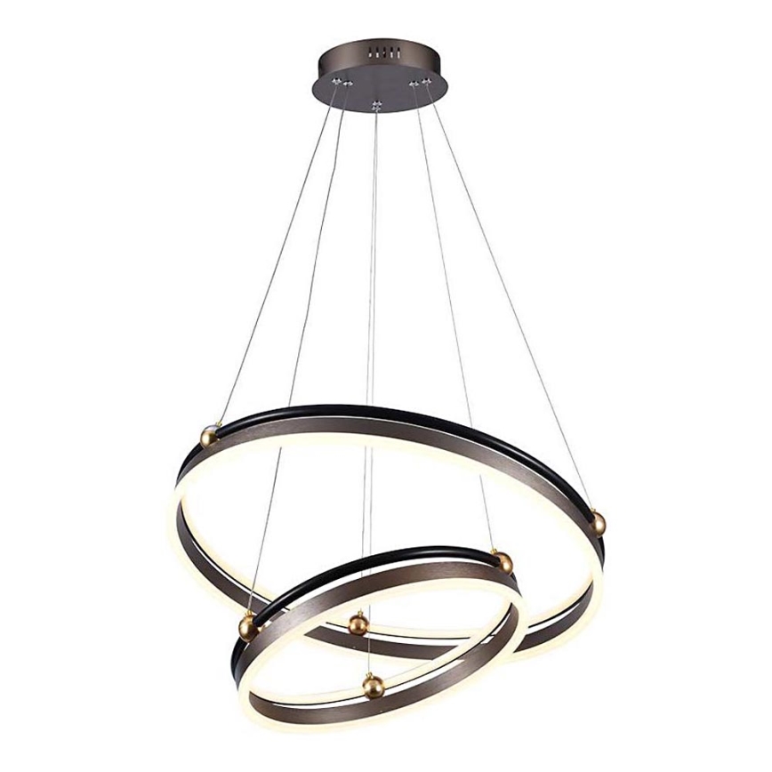 LED Chandelier on a string LED/50W/230V 3000K d. 62 cm brown
