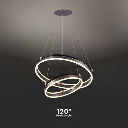 LED Chandelier on a string LED/50W/230V 3000K d. 62 cm brown