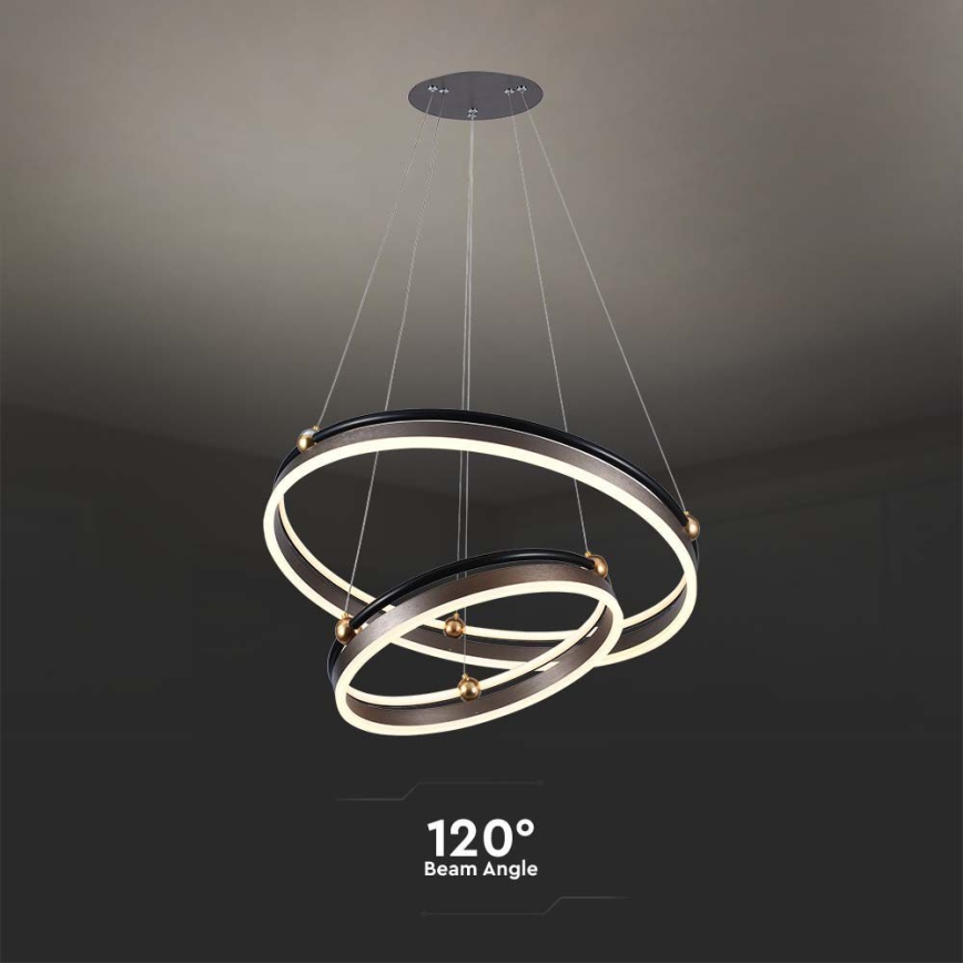 LED Chandelier on a string LED/50W/230V 3000K d. 62 cm brown