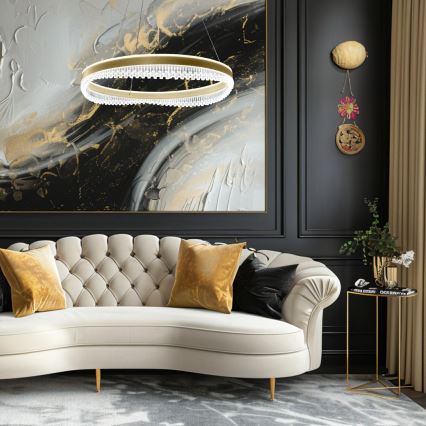 LED Chandelier on a string LED/52W/230V d. 60 cm gold