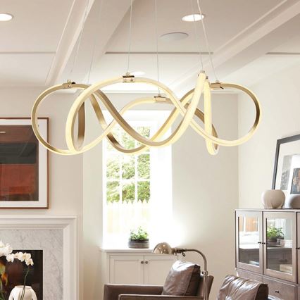 LED Chandelier on a string LED/54W/230V 3000/4000/6000K gold