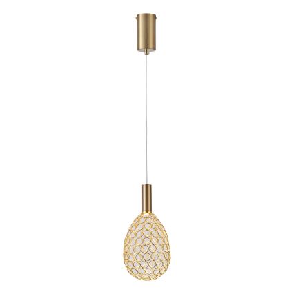LED Chandelier on a string LED/6,3W/230V 3000K gold d. 14 cm