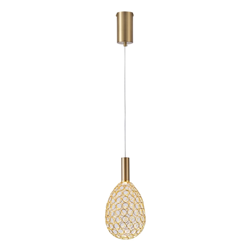 LED Chandelier on a string LED/6,3W/230V 3000K gold d. 14 cm