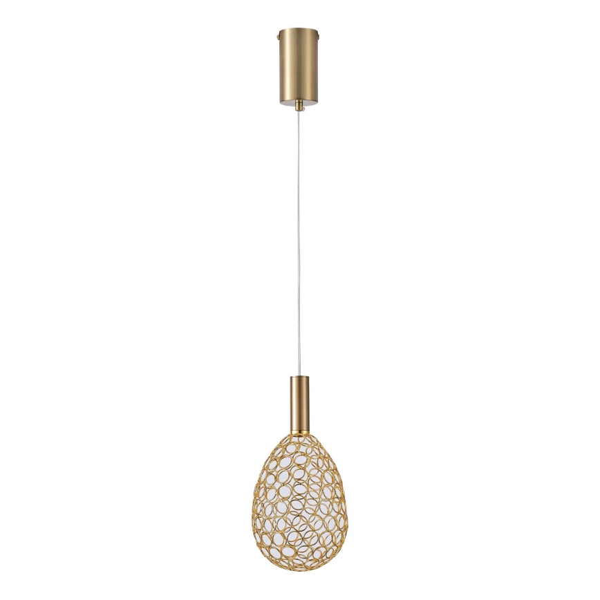 LED Chandelier on a string LED/6,3W/230V 3000K gold d. 14 cm