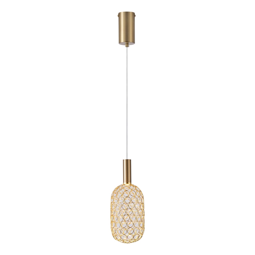 LED Chandelier on a string LED/6,3W/230V 3000K gold d. 20 cm