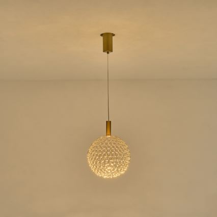 LED Chandelier on a string LED/6,3W/230V 3000K gold d. 25 cm