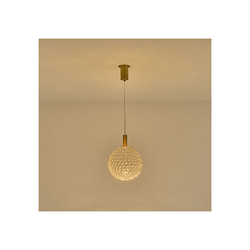 LED Chandelier on a string LED/6,3W/230V 3000K gold d. 25 cm